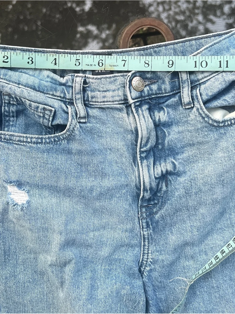 GAP Girls Mom Jeans Size 16 High Rise Light Wash Blue Denim Pockets 23